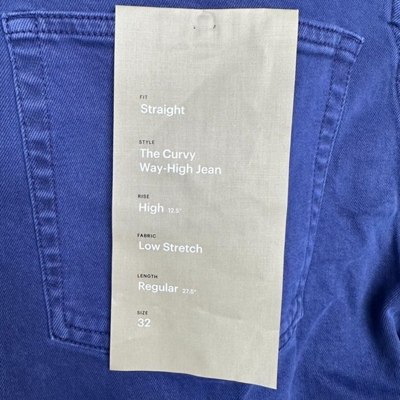 Everlane The Curvy Way-High Jean Archroma Deep Lapis Sz 32 NWT - Picture 13 of 15